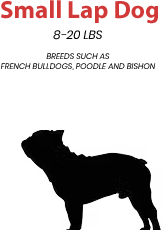 Small Lap Dog: 8 to 20 Pounds